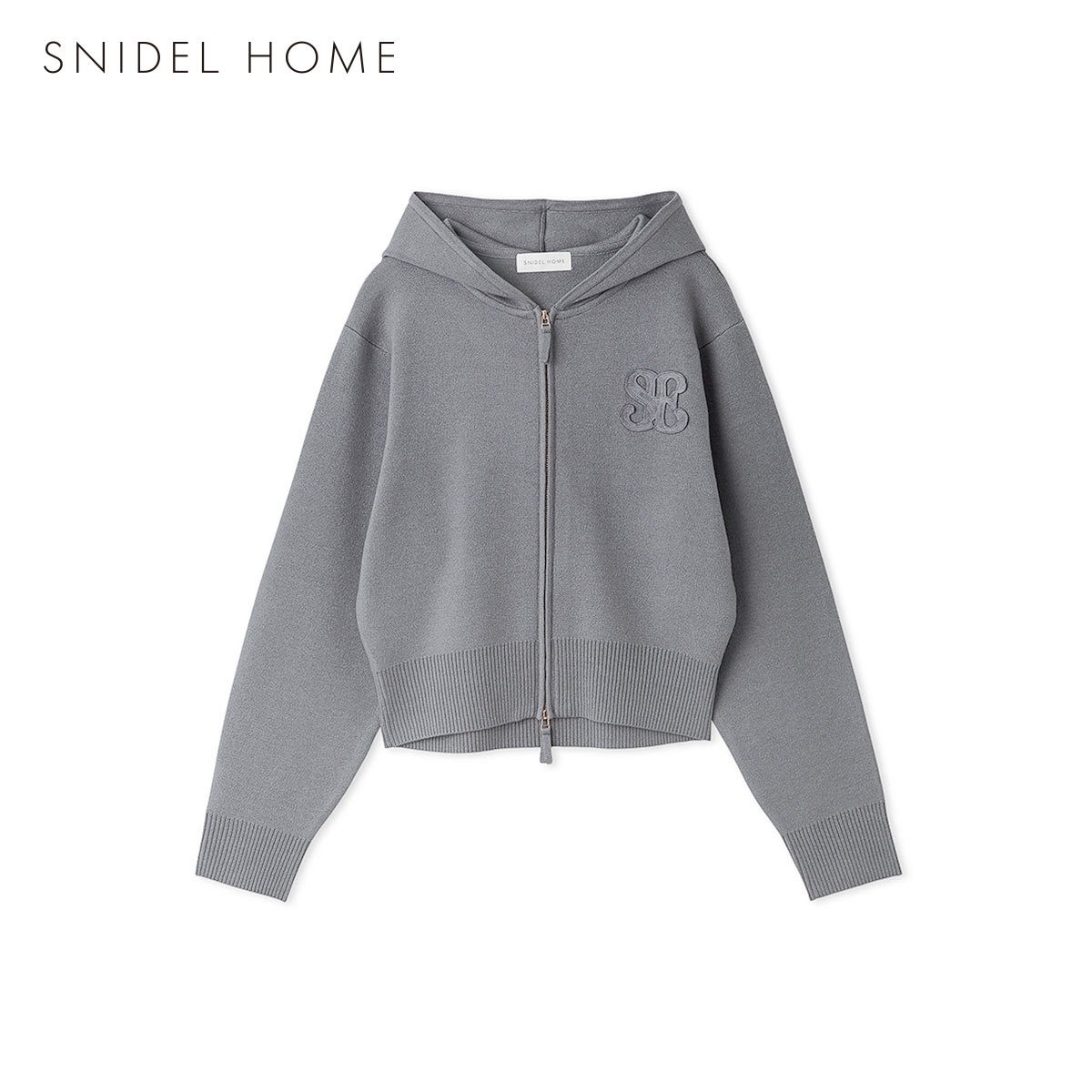 スナイデルホーム エンブレムニットパーカー パジャマ ルームウェア SNIDEL HOME(GY-グレー-Free)