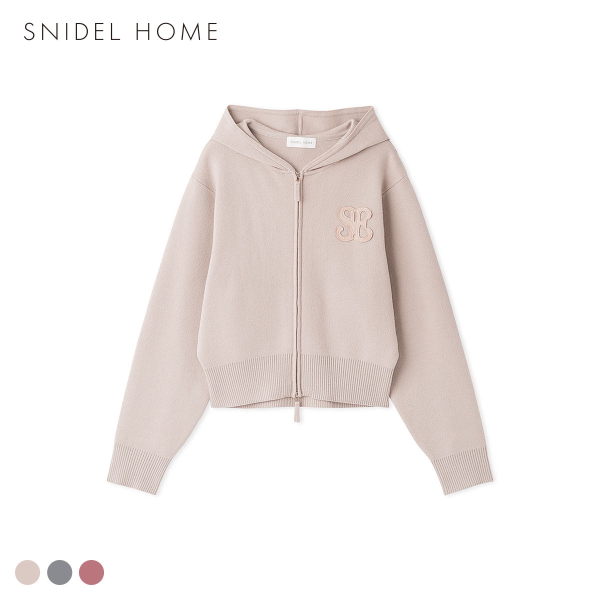 スナイデルホーム エンブレムニットパーカー パジャマ ルームウェア SNIDEL HOME