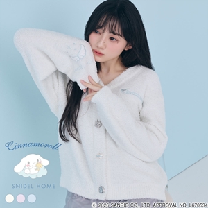 スナイデルホーム Cinnamoroll デザインボタンニットカーディガン パジャマ ルームウェア シナモロール サンリオ SANRIO SNIDEL HOME