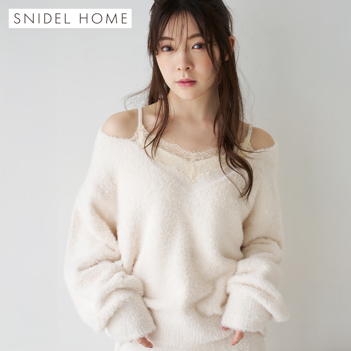 スナイデルホーム レースニットプルオーバー ルームウェア パジャマ SNIDEL HOME(OW-オフホワイト-Free)