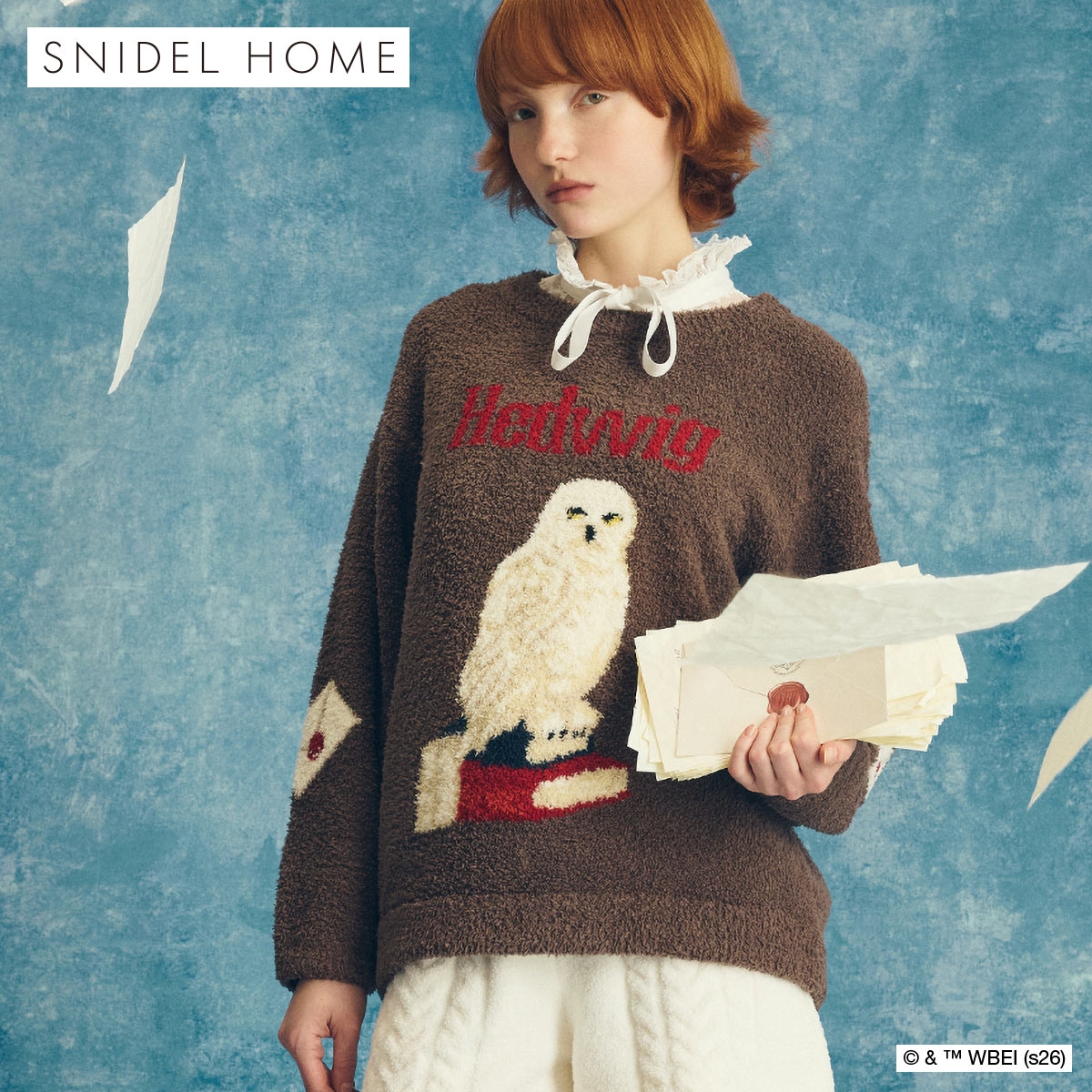スナイデルホーム ハリー・ポッター Milcrea モチーフニットプルオーバー パジャマ ルームウェア SNIDEL HOME Harry Potter(BR-ブラウン-Free)