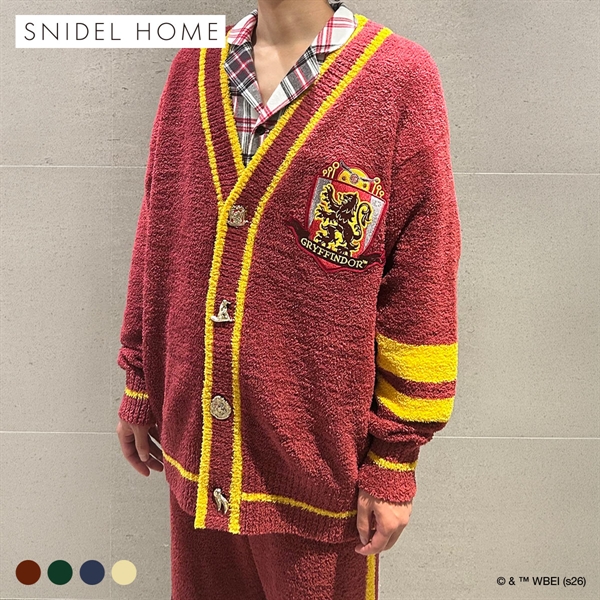 スナイデルホーム メンズ ハリー・ポッター Milcrea モチーフボタン カーディガン パジャマ ルームウェア SNIDEL HOME Harry Potter