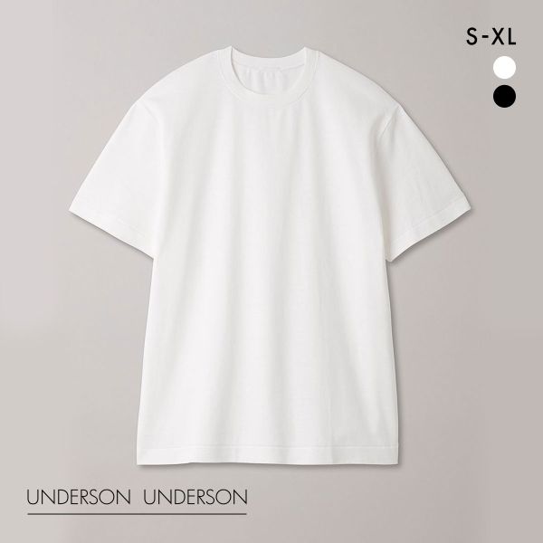 アンダーソンアンダーソン UNDERSON UNDERSON UU990T Tシャツ 半袖 トップス メンズ(OW-オフホワイト-S)