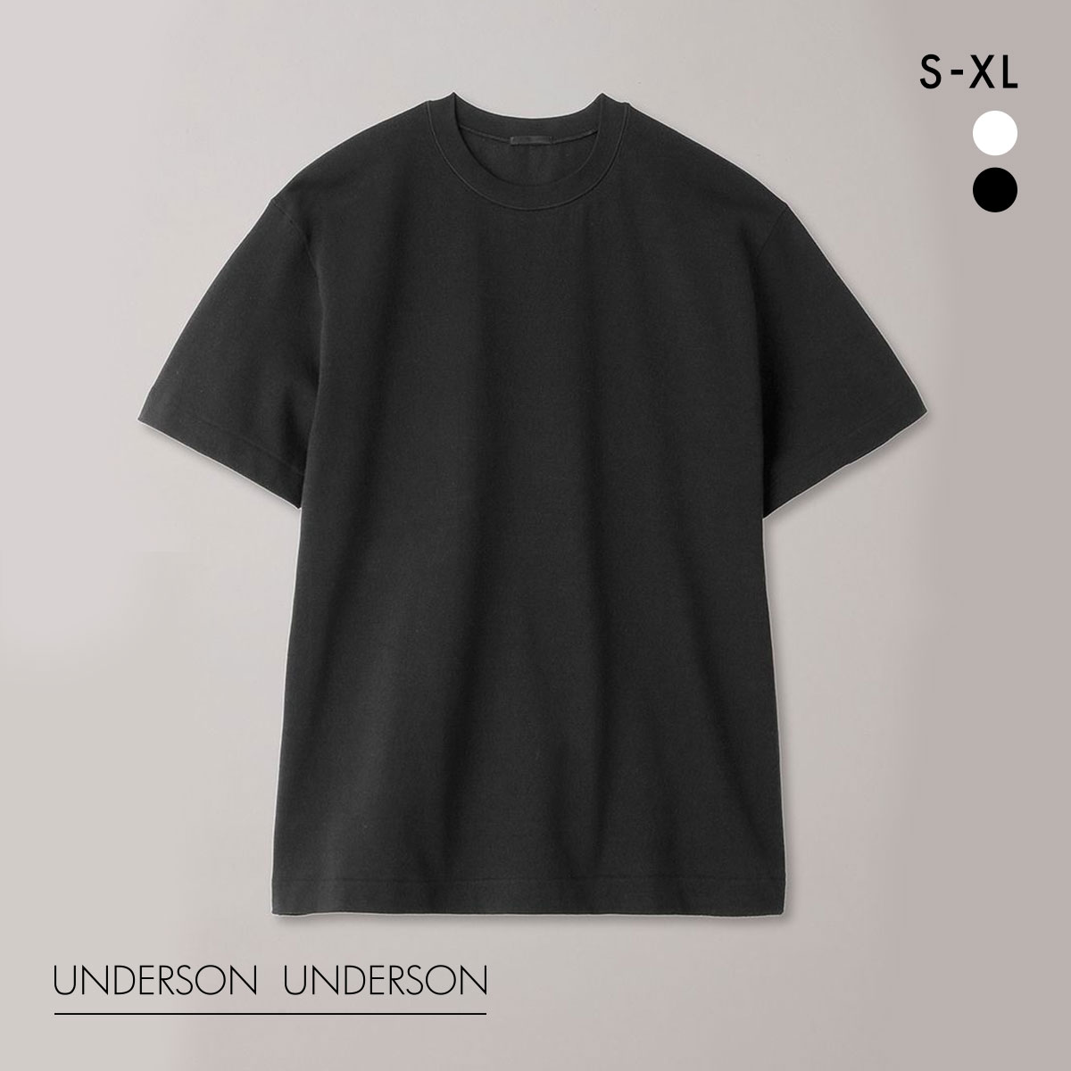 アンダーソンアンダーソン UNDERSON UNDERSON UU990T Tシャツ 半袖 トップス メンズ(BK-ブラック-S)
