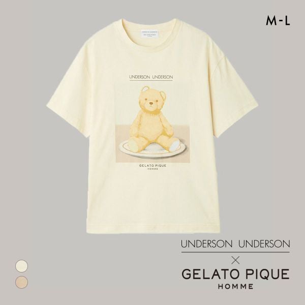 アンダーソンアンダーソン GELATO PIQUE HOMME×UNDERSON UNDERSON ベアプリントプルオーバー Tシャツ 半袖 トップス ユニセックス
