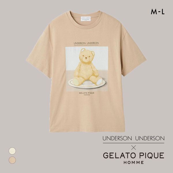 アンダーソンアンダーソン GELATO PIQUE HOMME×UNDERSON UNDERSON ベアプリントプルオーバー Tシャツ 半袖 トップス ユニセックス