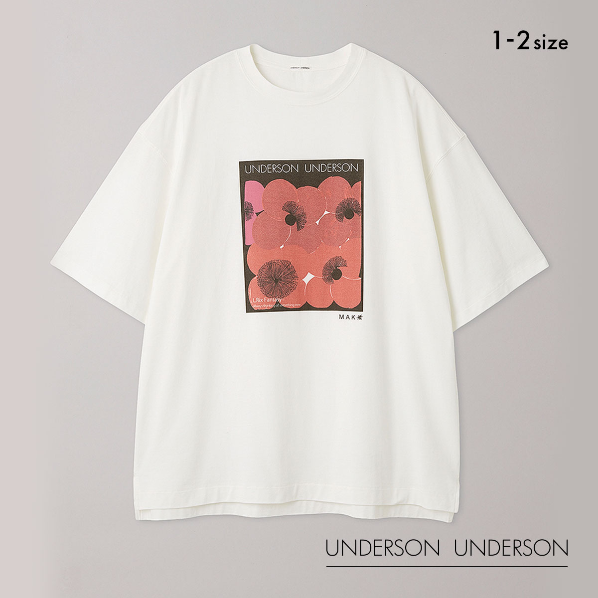 アンダーソンアンダーソン L.Rix Fantasy上野リチ×UNDERSON UNDERSON Ｔシャツ 半袖 トップス メンズ(WH-ホワイト-1)
