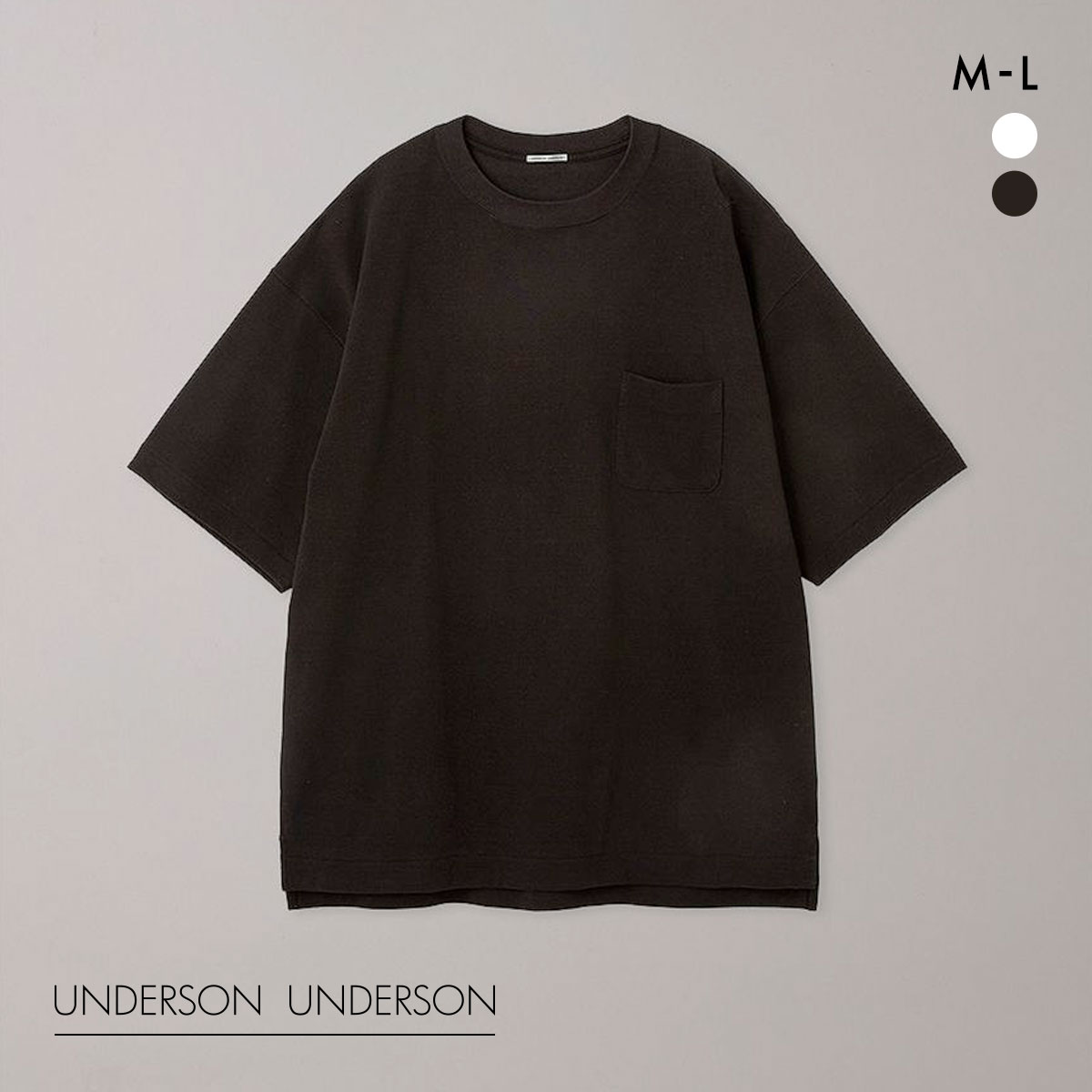 アンダーソンアンダーソン UU991T Tシャツ 半袖 トップス メンズ UNDERSON UNDERSON(BK-ブラック-M)