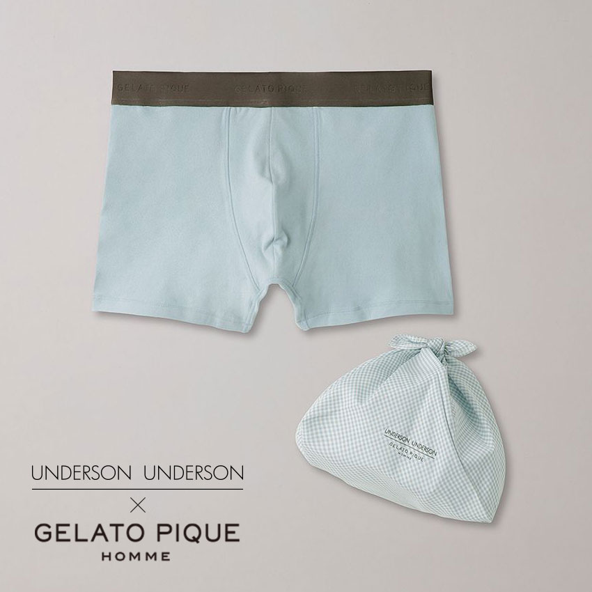 アンダーソンアンダーソン UNDERSON UNDERSON 【GELATO PIQUE HOMME】コラボショートボクサー(BU-ブルー-M)