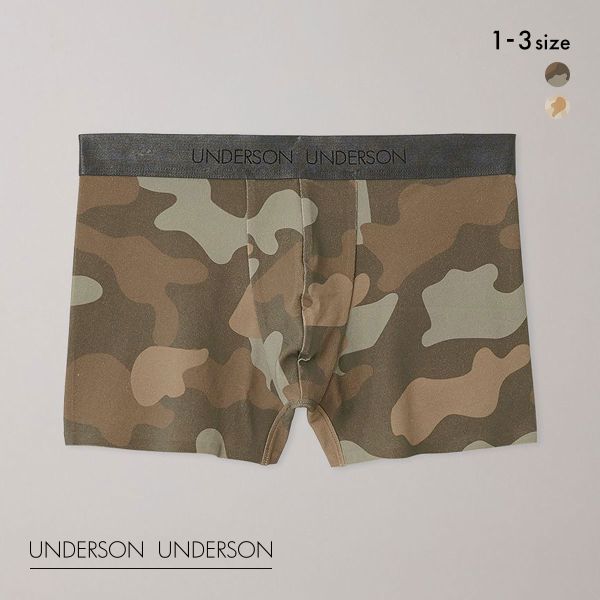 アンダーソンアンダーソン カモフラショートボクサー メンズ 前とじ UNDERSON UNDERSON