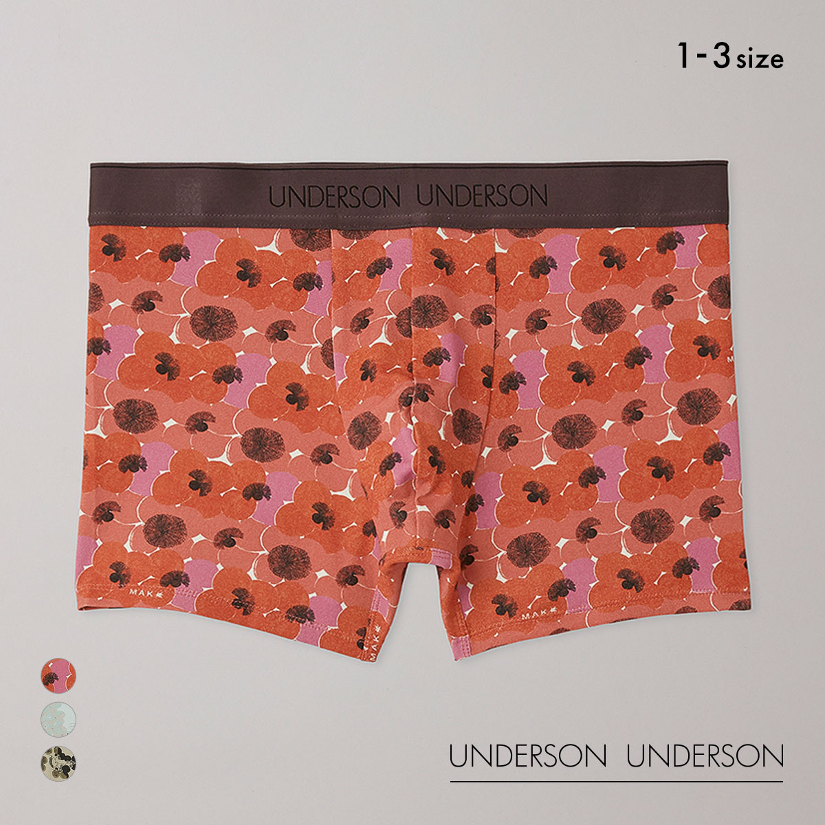 アンダーソンアンダーソン L.Rix Fantasy上野リチ×UNDERSON UNDERSON ショートボクサー メンズ 前とじ(RE-レッド-1)