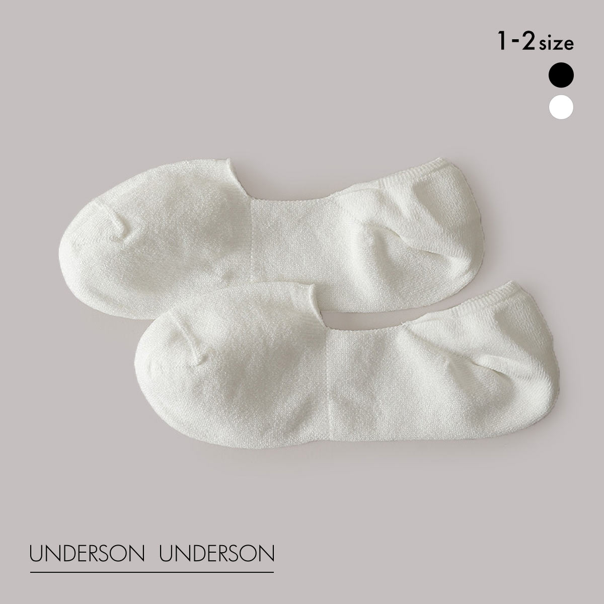 アンダーソンアンダーソン カバーソックス UNDERSON UNDERSON ソックス 靴下(WH-ホワイト-1)