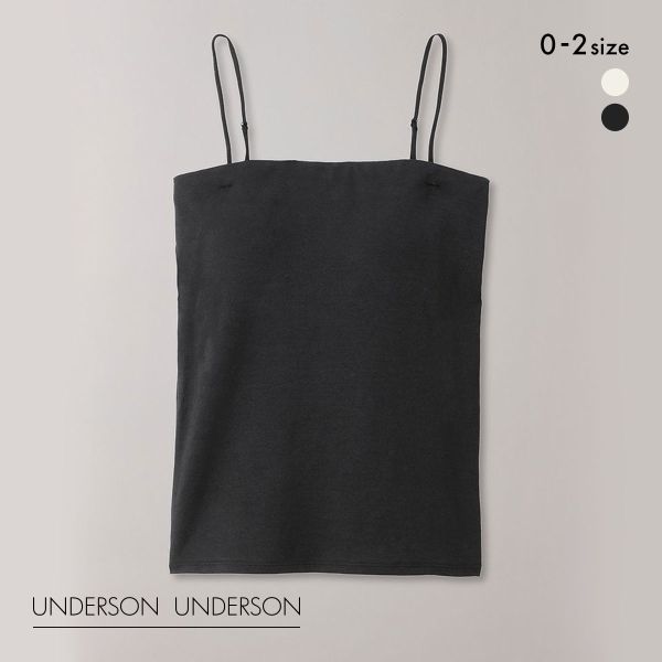 アンダーソンアンダーソン UNDERSON UNDERSON 2WAYベアトップキャミ カップ付き キャミソール ベアトップ ブラトップ 単品