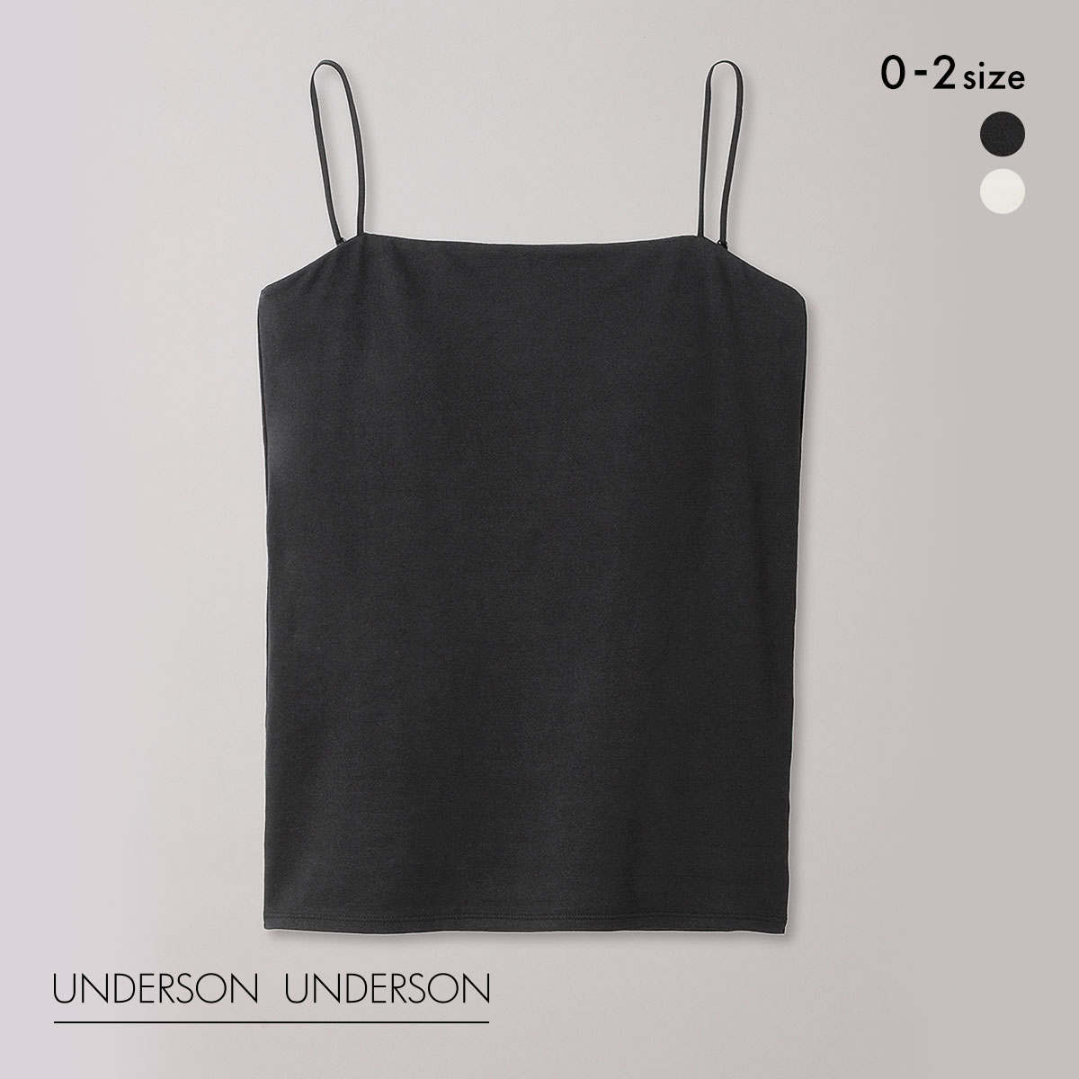 アンダーソンアンダーソン UNDERSON UNDERSON Uバックオープンキャミ カップ付き キャミソール ブラトップ 単品(BK-ブラック-0)