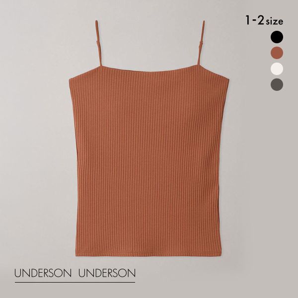 アンダーソンアンダーソン バックオープンリブキャミソール カップ付き キャミソール ブラトップ UNDERSON UNDERSON