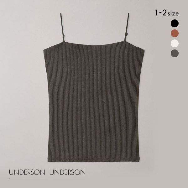 アンダーソンアンダーソン バックオープンリブキャミソール カップ付き キャミソール ブラトップ UNDERSON UNDERSON