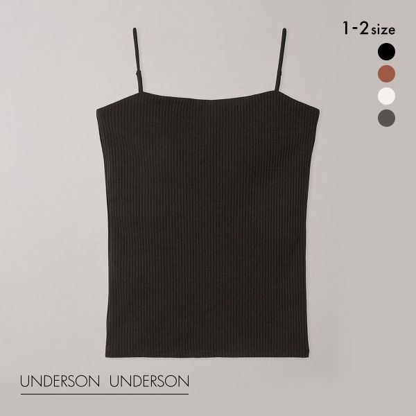 アンダーソンアンダーソン バックオープンリブキャミソール カップ付き キャミソール ブラトップ UNDERSON UNDERSON