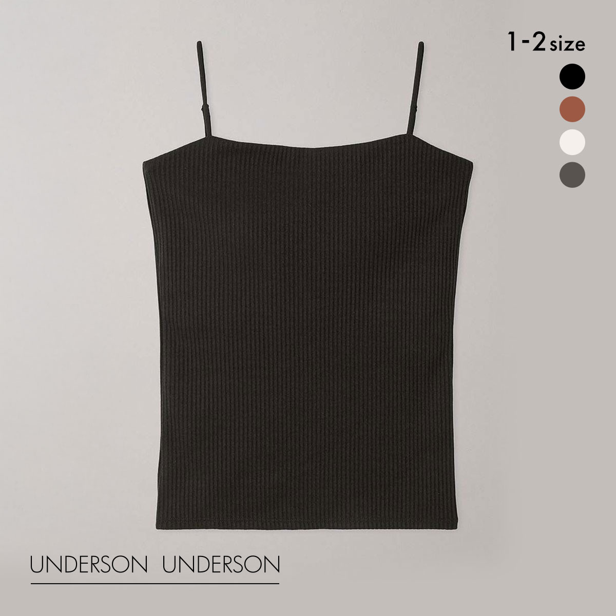 アンダーソンアンダーソン バックオープンリブキャミソール カップ付き キャミソール ブラトップ UNDERSON UNDERSON