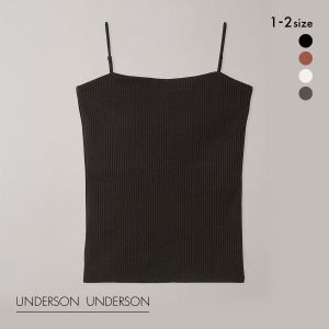 アンダーソンアンダーソン バックオープンリブキャミソール カップ付き キャミソール ブラトップ UNDERSON UNDERSON
