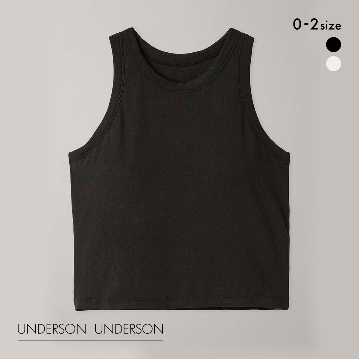 アンダーソンアンダーソン 大草直子×UNDERSON UNDERSON アメスリカップインタンク レディース カップ付き タンクトップ ブラトップ(BK-ブラック-0)