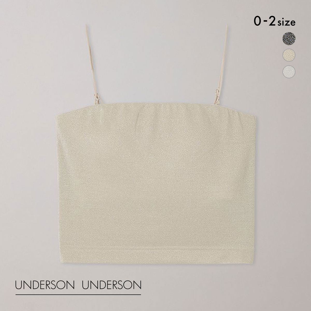 アンダーソンアンダーソン ラメベアトップ UNDERSON UNDERSON(GL-ゴールド-0)
