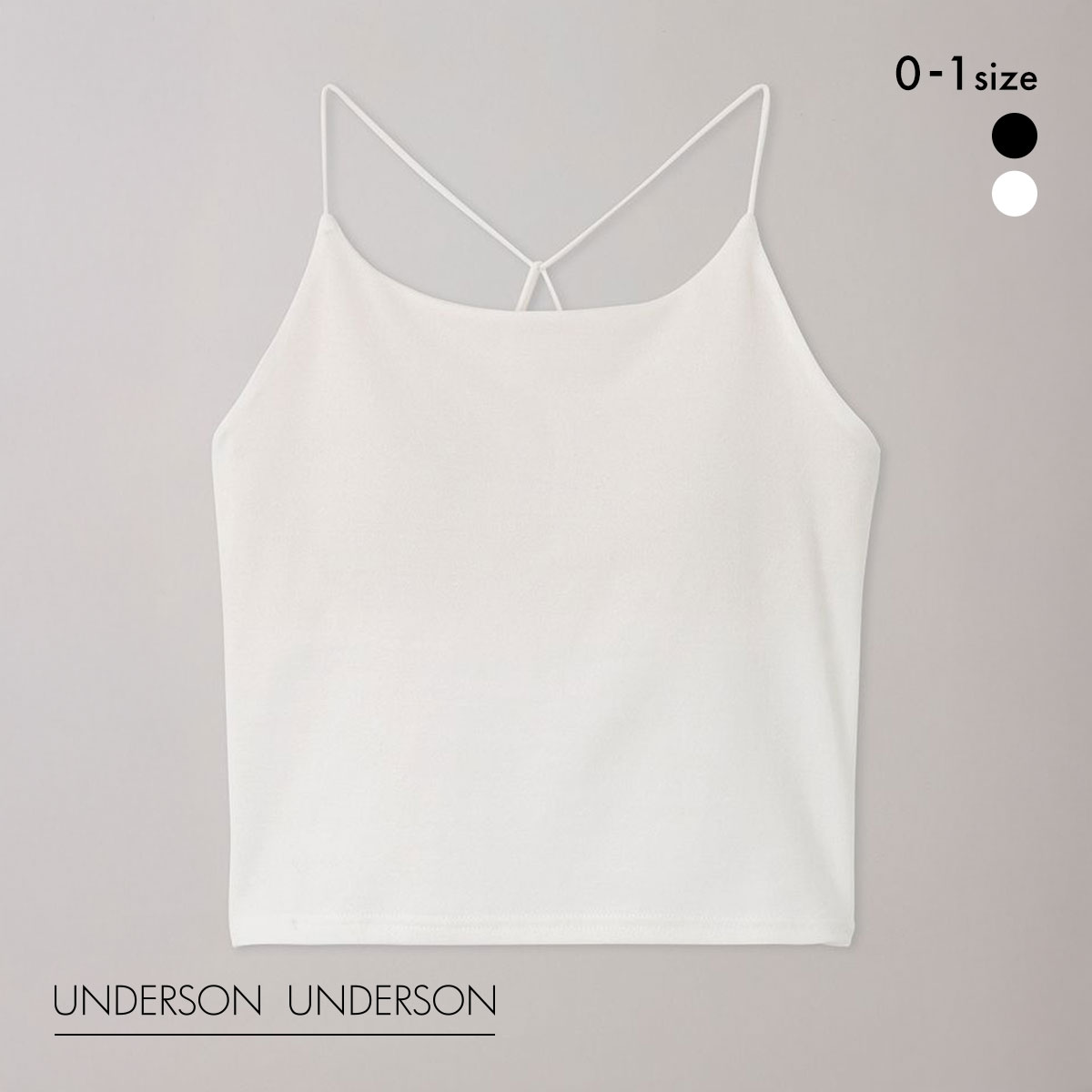 アンダーソンアンダーソン Xストラップカップインキャミ ショート丈 UNDERSON UNDERSON(WH-ホワイト-0)