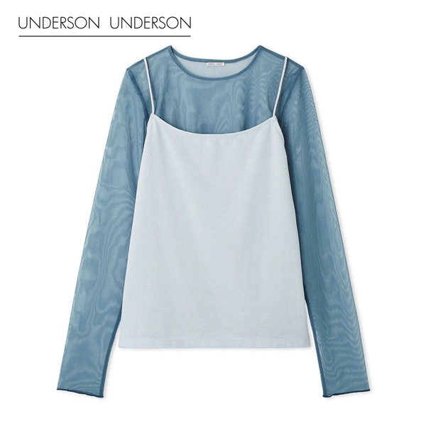 アンダーソンアンダーソン シアーカットソー×キャミソールSET UNDERSON UNDERSON