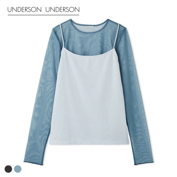アンダーソンアンダーソン シアーカットソー×キャミソールSET UNDERSON UNDERSON
