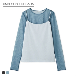 アンダーソンアンダーソン シアーカットソー×キャミソールSET UNDERSON UNDERSON