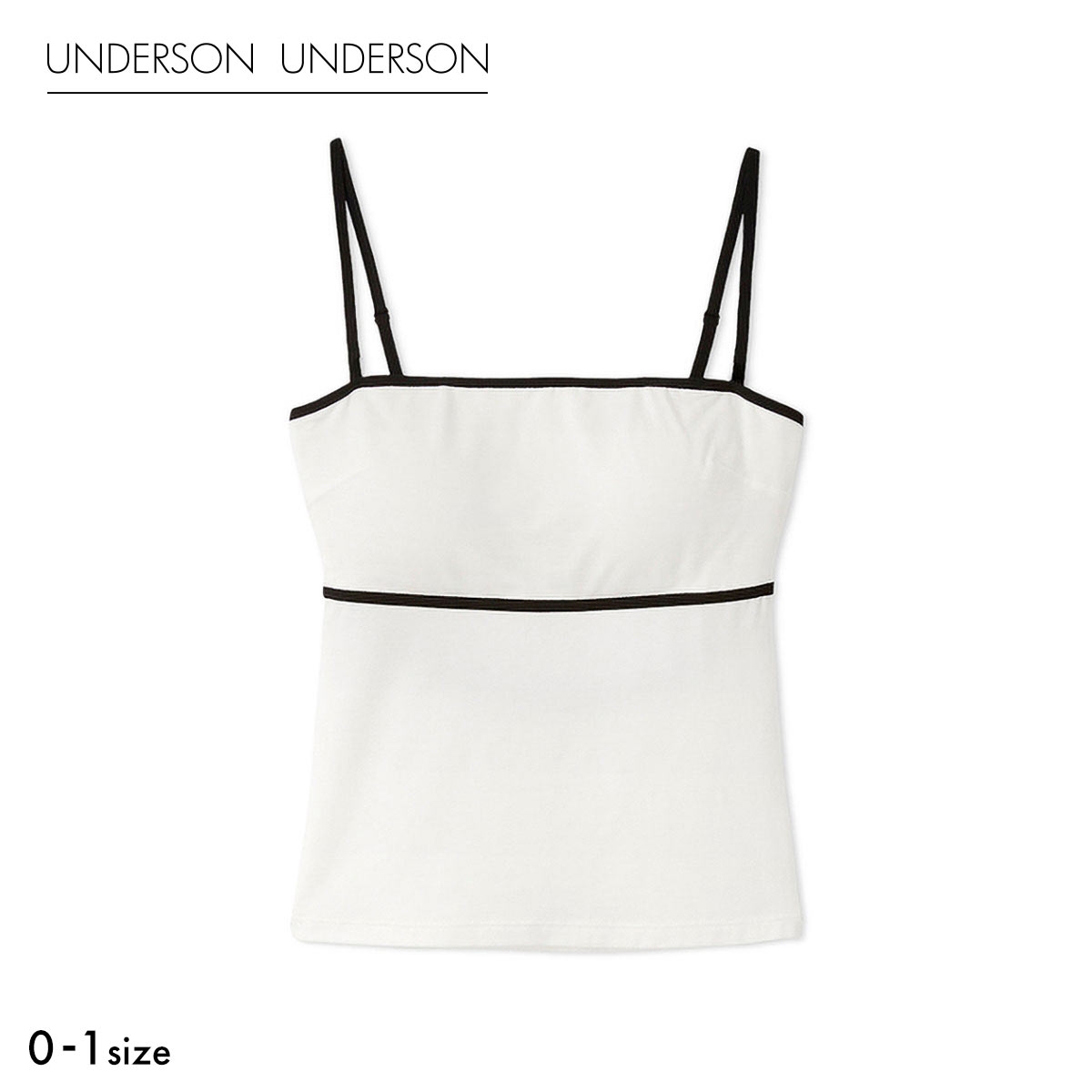 アンダーソンアンダーソン Meltyベアトップキャミ カップ付き パッド付き カップイン UNDERSON UNDERSON(WH-ホワイト-0)
