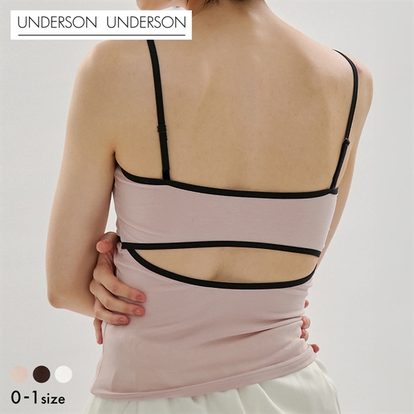 アンダーソンアンダーソン Meltyベアトップキャミ カップ付き パッド付き カップイン UNDERSON UNDERSON