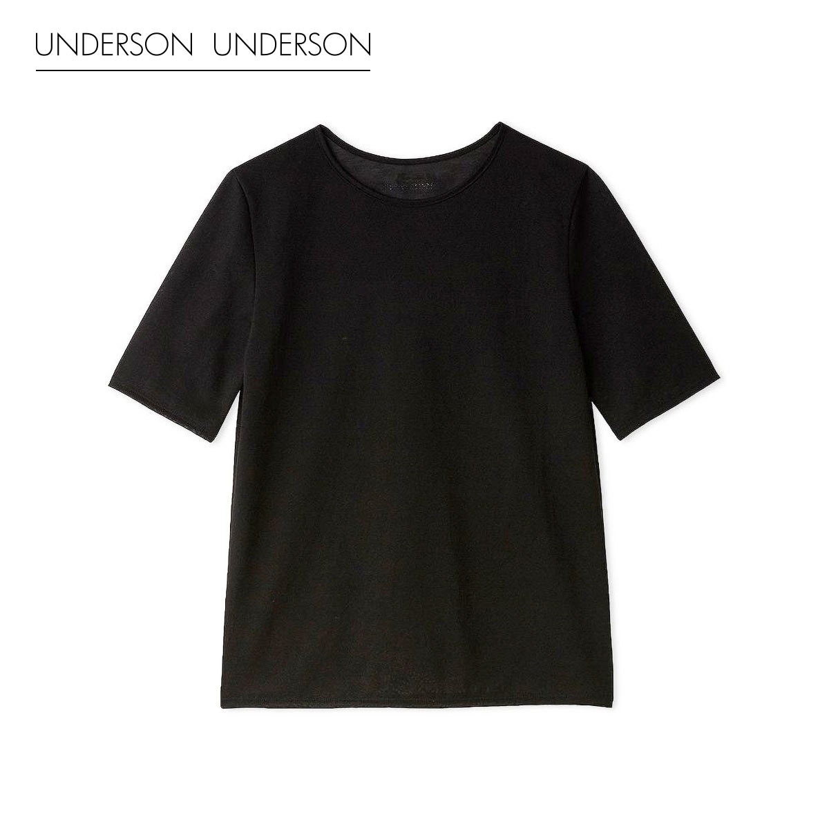 アンダーソンアンダーソン Sheer WASHI Tee UNDERSON UNDERSON(BK-ブラック-Free)