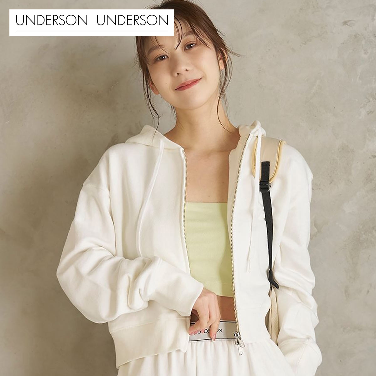 アンダーソンアンダーソン WASHIスウェットパーカー UNDERSON UNDERSON(WH-ホワイト-Free)