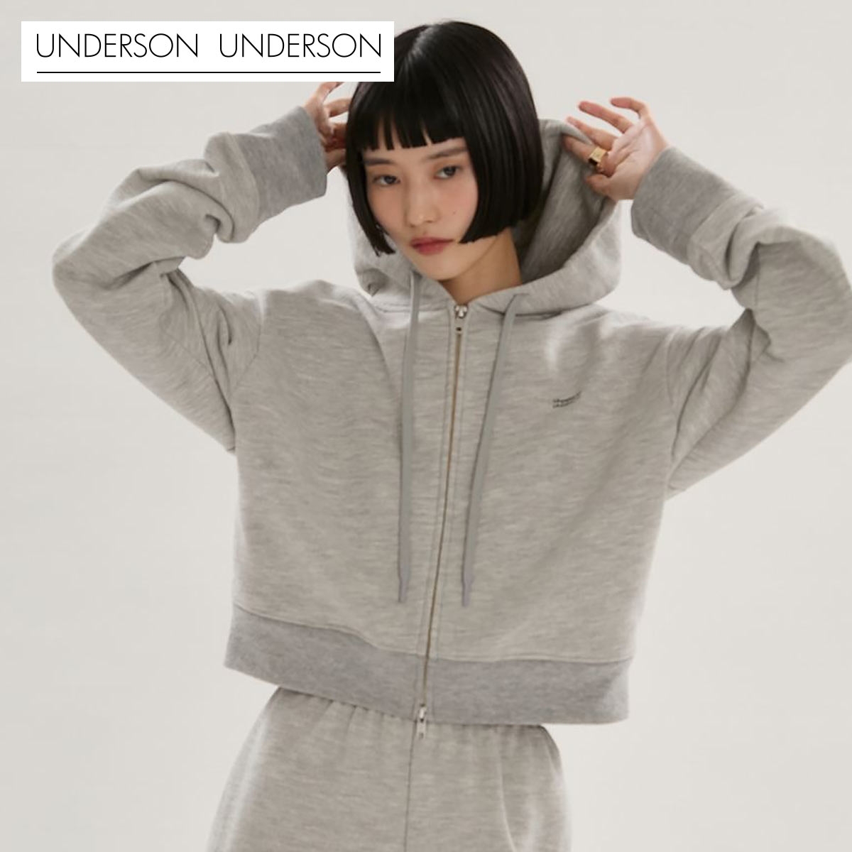 アンダーソンアンダーソン WASHIスウェットパーカー UNDERSON UNDERSON(GY-グレー-Free)
