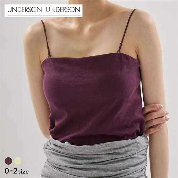 アンダーソンアンダーソン 2WAYベアトップキャミ カップ付き ストラップレス ノンワイヤー UNDERSON UNDERSON