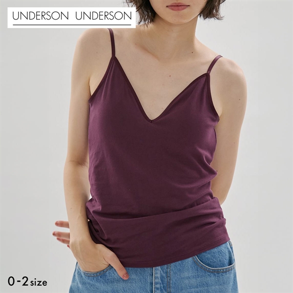 アンダーソンアンダーソン バックオープンキャミソール(カップ付き) UNDERSON UNDERSON