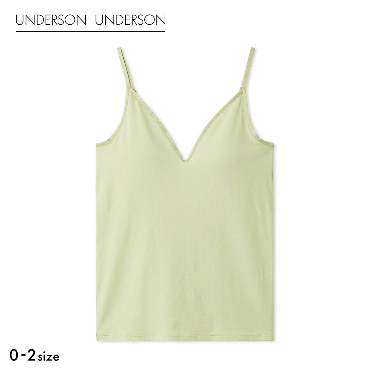 アンダーソンアンダーソン バックオープンキャミソール(カップ付き) UNDERSON UNDERSON(LM-ライム-0)