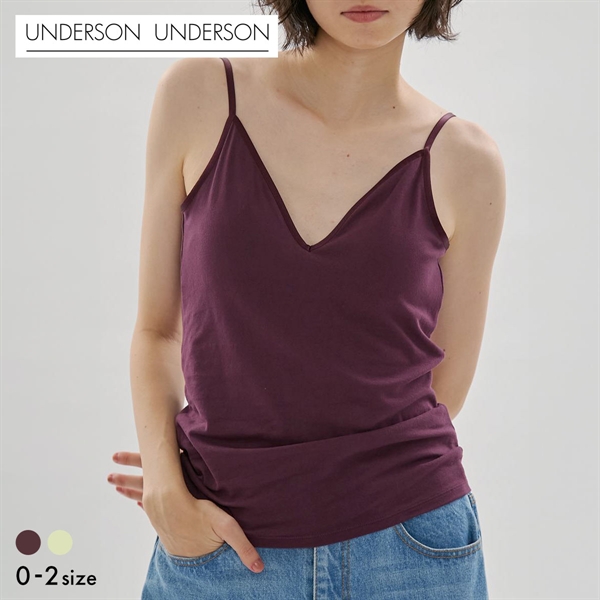 アンダーソンアンダーソン バックオープンキャミソール(カップ付き) UNDERSON UNDERSON
