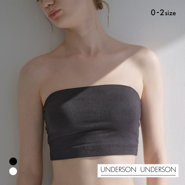 アンダーソンアンダーソン UNDERSON UNDERSON ベアトップブラ カップ付き 単品 ストラップレス