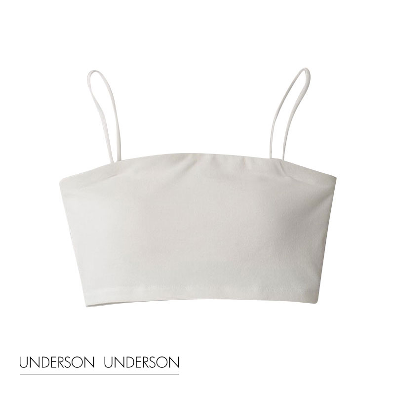 アンダーソンアンダーソン UNDERSON UNDERSON ベアトップブラ カップ付き 単品 ストラップレス(WH-ホワイト-0)