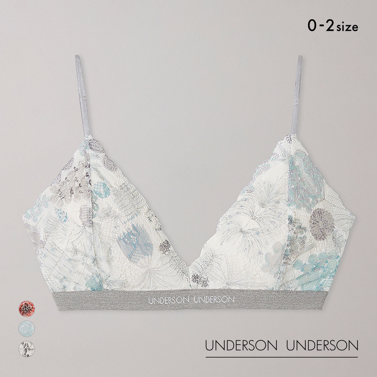 アンダーソンアンダーソン L.Rix Fantasy上野リチ×UNDERSON UNDERSON レースブラ ランジェリー ブラジャー ノンワイヤー ブラレット(MI-ミント-0)