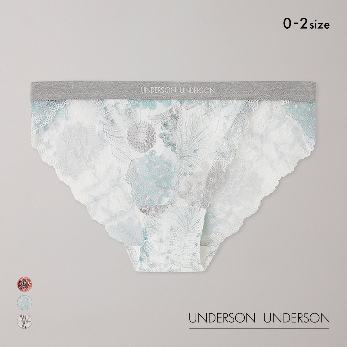 アンダーソンアンダーソン L.Rix Fantasy上野リチ×UNDERSON UNDERSON レースショーツ 総レース バックレース(MI-ミント-0)