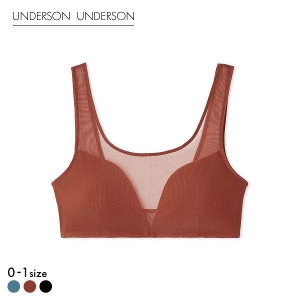 アンダーソンアンダーソン シアーハーフトップブラ ランジェリー ブラジャー ノンワイヤー ブラレット UNDERSON UNDERSON