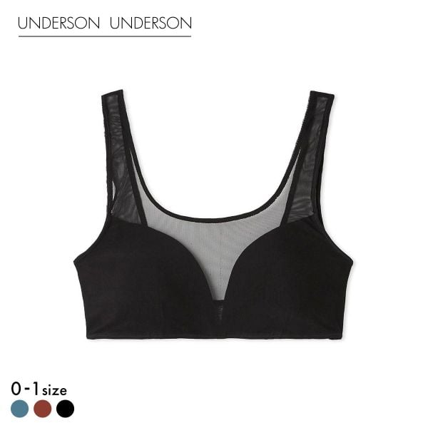アンダーソンアンダーソン シアーハーフトップブラ ランジェリー ブラジャー ノンワイヤー ブラレット UNDERSON UNDERSON