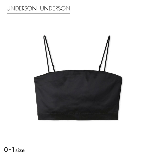 アンダーソンアンダーソン サテンベアトップブラ カップ付き キャミソール ベアトップ ブラトップ UNDERSON UNDERSON
