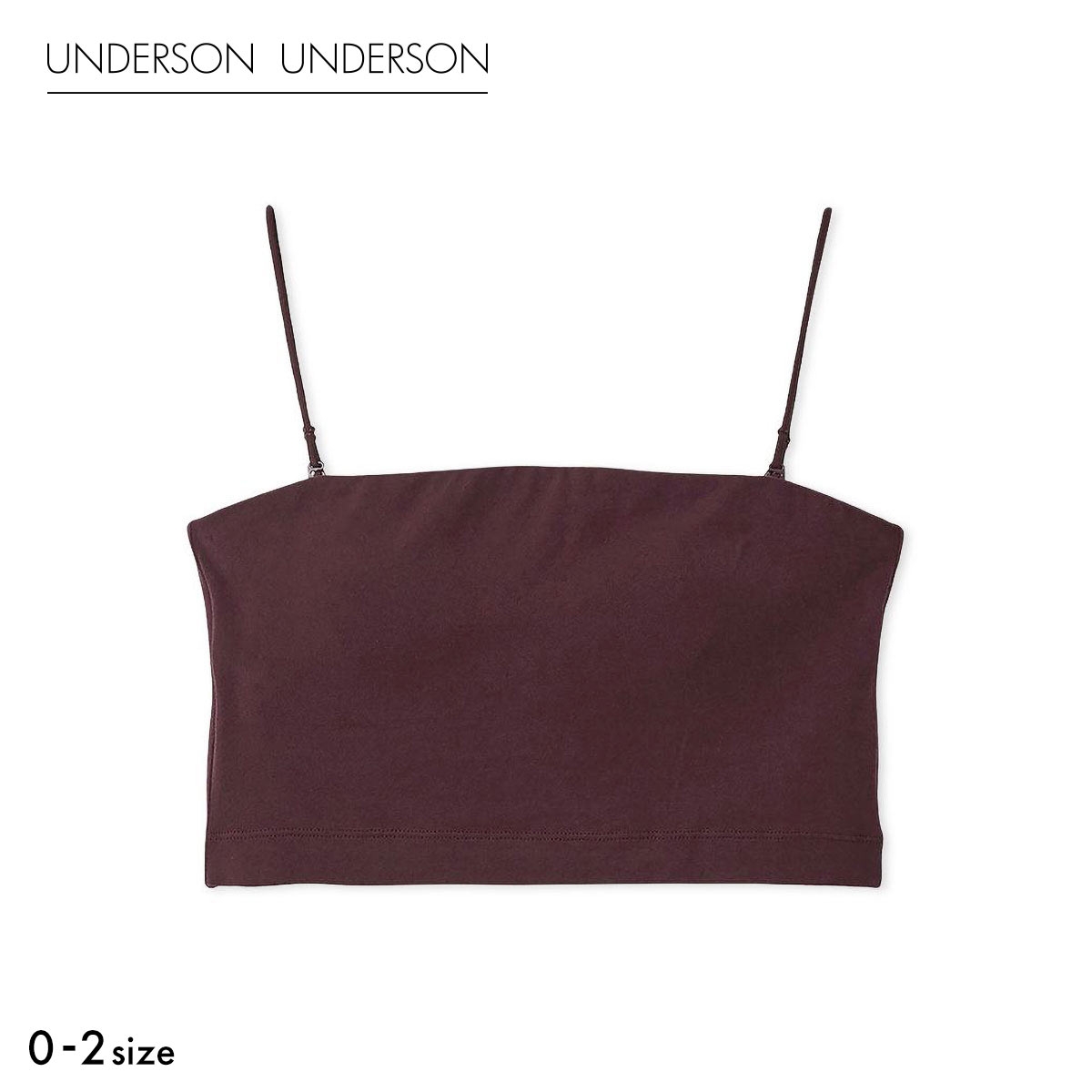 アンダーソンアンダーソン ベアトップブラ カップ付き ストラップレス ノンワイヤー UNDERSON UNDERSON(WI-ワイン-0)