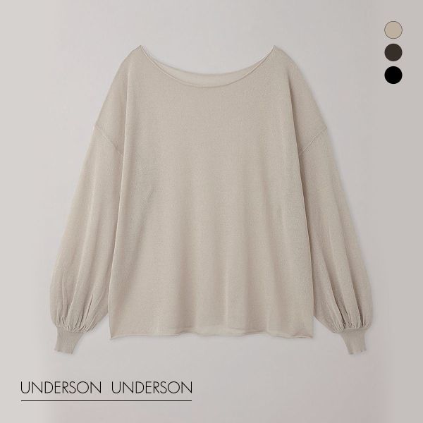 アンダーソンアンダーソン 大草直子×UNDERSON UNDERSON ボリュームシアーニット レディース アンダーソンアンダーソン 大草直子×UNDERSON UNDERSON ボリュームシアーニット レディース