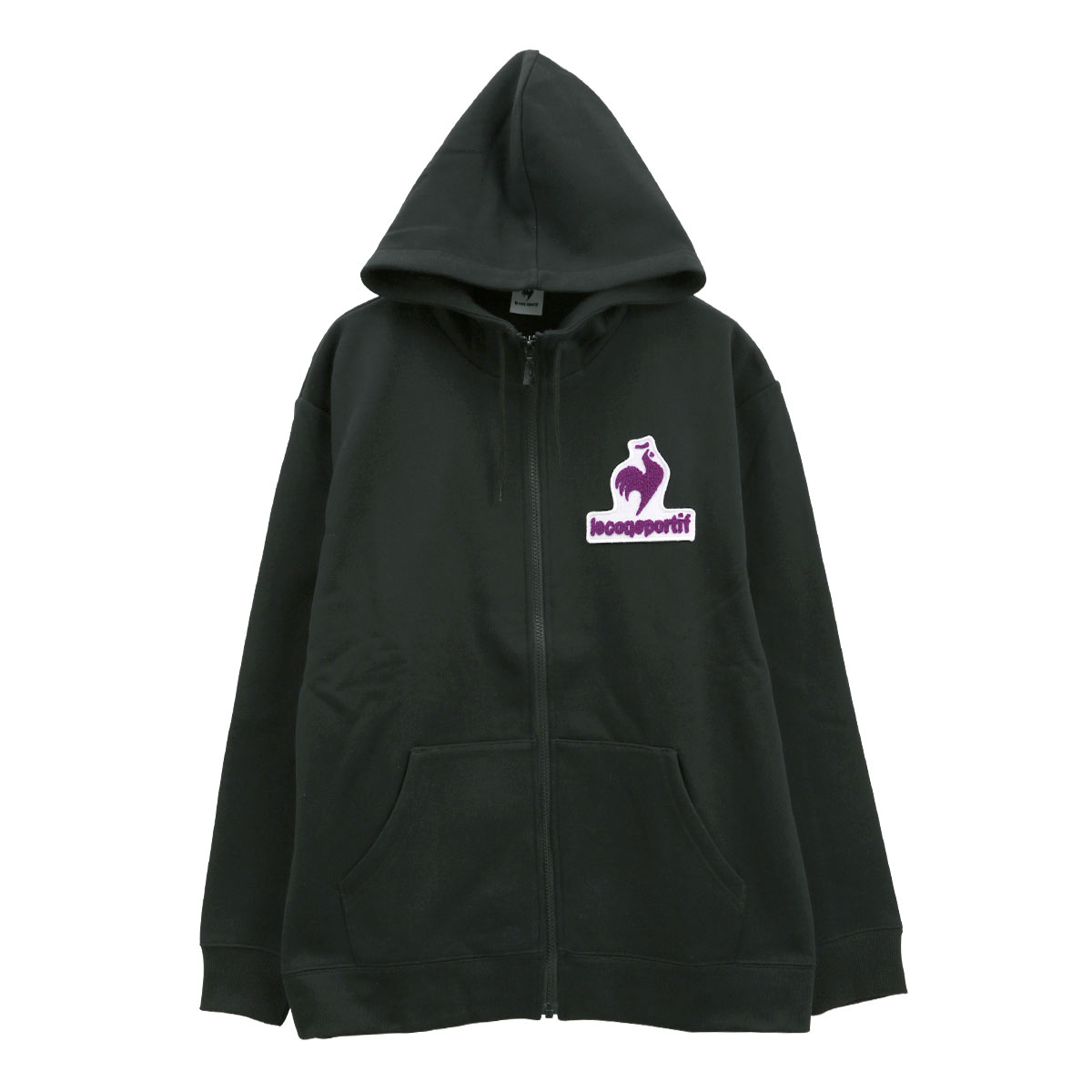 ルコック スポルティフ lecoq sportif 裏起毛 フーテッドスウェットジャケット(BK-ブラック-S)