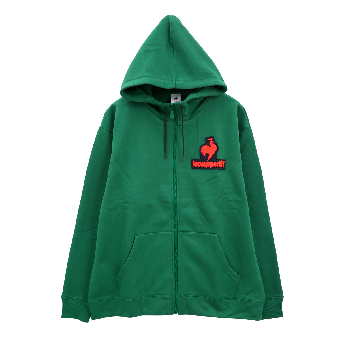 ルコック スポルティフ lecoq sportif 裏起毛 フーテッドスウェットジャケット(GR-グリーン-S)