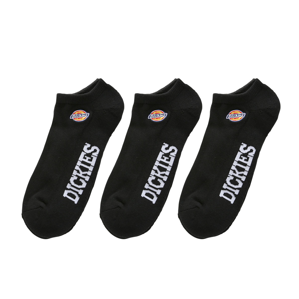 ディッキーズ Dickies アンクル丈 3Pソックス 3足組 メンズ 定番 ハーフパイル(BK-ブラック-25-27cm)